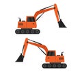 Excavator icon illustrated in vector on white background