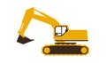 Excavator icon. Vector illustration. Sleek style.