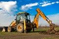 Excavator JCB 3CX SITEMASTER Royalty Free Stock Photo