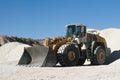 Excavator in a limestone quarry