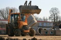 Excavator-load pipeline 1 Royalty Free Stock Photo