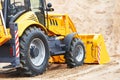 Excavator Loader with backhoe works Royalty Free Stock Photo