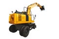 Excavator loader and bucket with clipping path isolated over white background Royalty Free Stock Photo