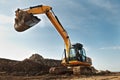 Excavator loader in construction Royalty Free Stock Photo