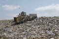 Excavator Loader At Dumping Ground