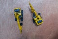 Excavator loader ,Top view Royalty Free Stock Photo