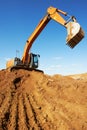 Excavator loader at work Royalty Free Stock Photo