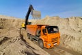 Excavator Loading Dumper Truck