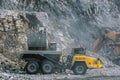 Excavator loads ore Royalty Free Stock Photo