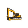 Excavator logo vector Royalty Free Stock Photo