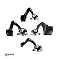 Excavator and backhoe logo vector template Royalty Free Stock Photo