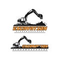 Excavator and backhoe logo vector template Royalty Free Stock Photo