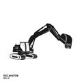 Excavator and backhoe logo vector template Royalty Free Stock Photo