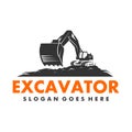 Excavator and backhoe logo vector template Royalty Free Stock Photo