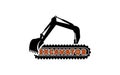 Excavator construction logo design, excavator logo element heavy equipment work. transportation vehicle mining