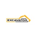 Excavator logo design inspiration Royalty Free Stock Photo