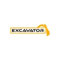 Excavator logo design inspiration Royalty Free Stock Photo