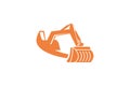 Excavator logo design inspiration Royalty Free Stock Photo