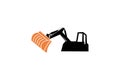 Excavator logo design inspiration Royalty Free Stock Photo