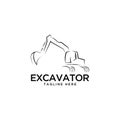 Excavator logo design vector template Royalty Free Stock Photo