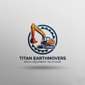 excavator logo design vector template Royalty Free Stock Photo