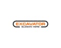 Excavator logo template vector. Heavy equipment logo vector for construction company. Creative excavator illustration for