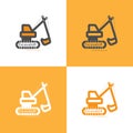 Excavator logo designs concept vector illustration Royalty Free Stock Photo