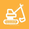 Excavator logo designs concept vector illustration Royalty Free Stock Photo