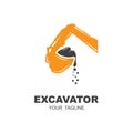 excavator logo vector icon illustration design Royalty Free Stock Photo