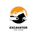 excavator logo vector icon illustration design Royalty Free Stock Photo