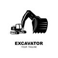 excavator logo vector icon illustration design Royalty Free Stock Photo