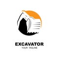 excavator logo vector icon illustration design Royalty Free Stock Photo