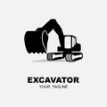 excavator logo vector icon illustration design Royalty Free Stock Photo