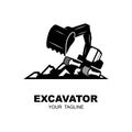 excavator logo vector icon illustration design Royalty Free Stock Photo
