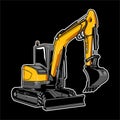 Excavator Construction Machine Gear Equipment Vector Royalty Free Stock Photo