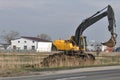 Excavator. Machinery, activity.