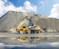 Excavator in the mine. Royalty Free Stock Photo