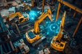 Excavator Robots Digitize Construction Sites, Automation and Efficiency Revolutionize Heavy Machinery Operations wi