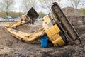 Excavator rollover.