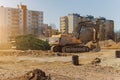 Excavator and screener machine. Royalty Free Stock Photo