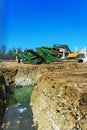 Excavator and screener machine Royalty Free Stock Photo