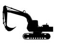 Excavator silhouette Royalty Free Stock Photo