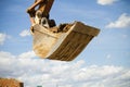 Excavator standing in sandpit Royalty Free Stock Photo
