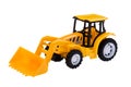 Excavator toy on white