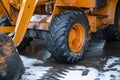 Excavator tractor wheel Royalty Free Stock Photo