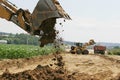 Excavator at work