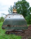 Excavator work with claying soil Royalty Free Stock Photo