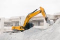 Excavator working at the construction site