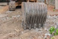 Excavator working destruction in Work outdoor construction Royalty Free Stock Photo