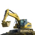 Excavator working on the groud